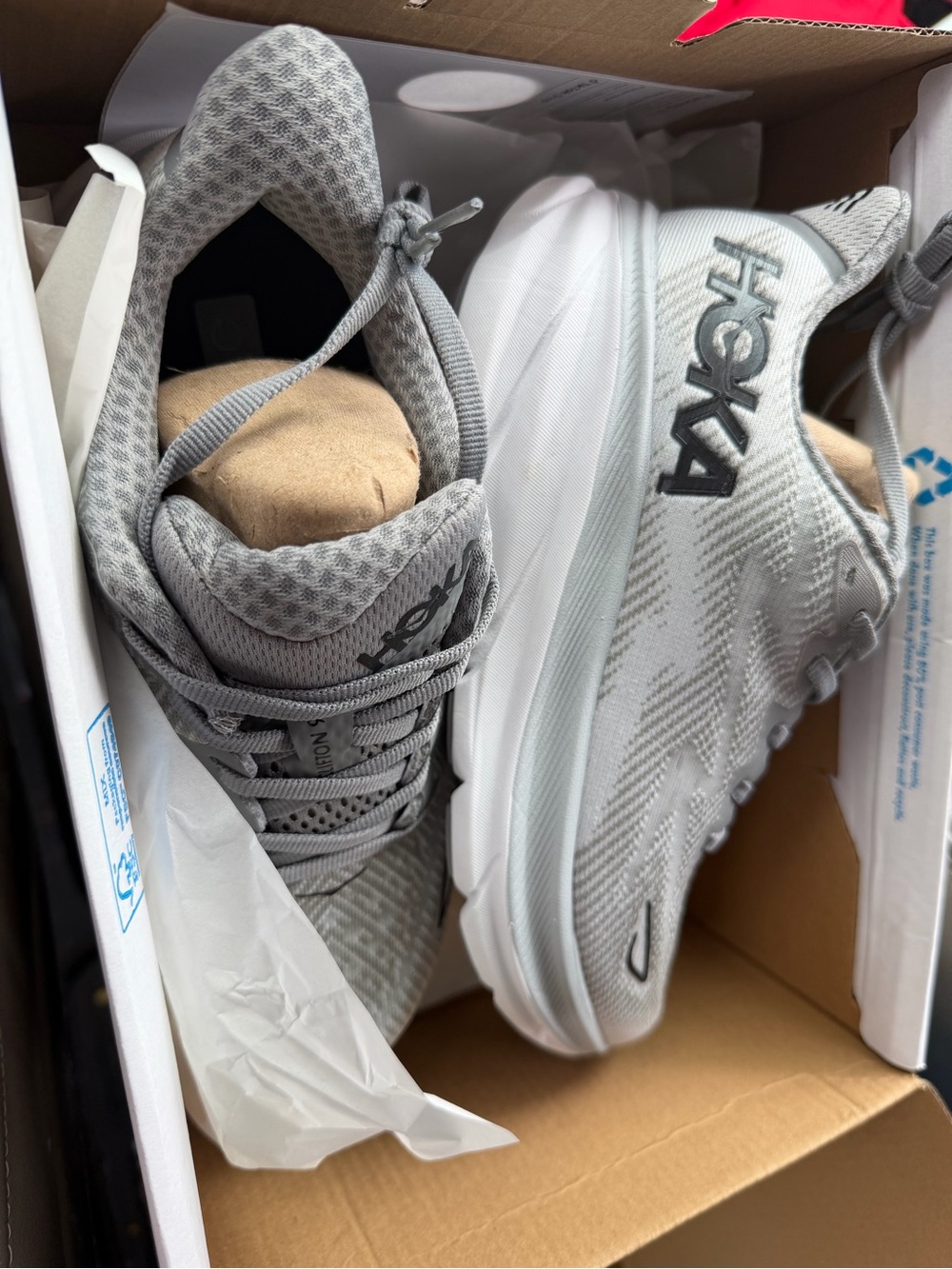 Hoka women's Light Grey Athletic Sneakers